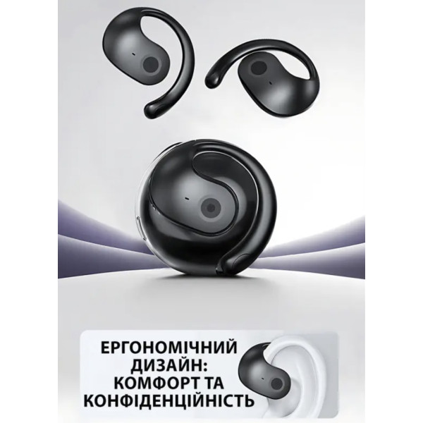 Беспроводные спортивные наушники MDR OWS T2 BT Bluetooth 5.3 с микрофоном и кейсом Черные