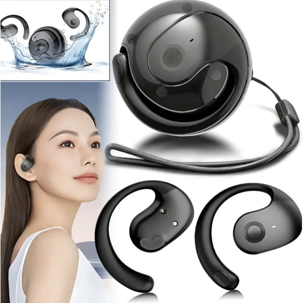 Беспроводные спортивные наушники MDR OWS T2 BT Bluetooth 5.3 с микрофоном и кейсом Черные