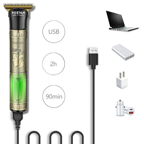 Машинка для стрижки 3 в 1 GM 8045 для бороды, волос, носа и ушей, USB, мужской триммер с насадками