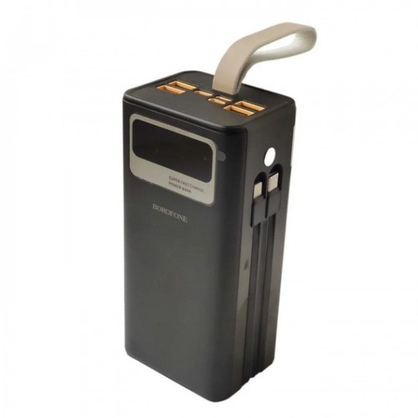 Портативный повербанк BOROFONE 40000mAh Power Bank DBT-35A с быстрой зарядкой, 4 USB, Type-C, Lightning, LED