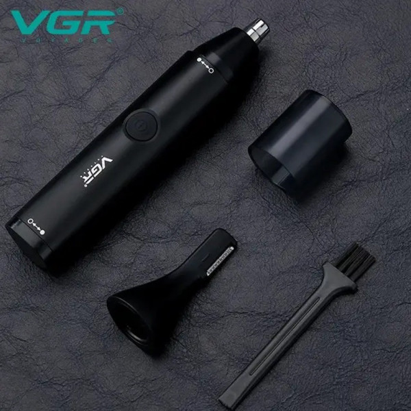 Триммер VGR V-613 2 в 1 для носа, ушей и окантовки с USB-зарядкой, влагозащитой и насадкой для бритья