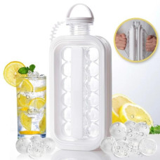 Силиконовая форма для льда ICE CUBE TRAY 2в1 на 17 шариков, герметичная бутылка для охлаждения напитков
