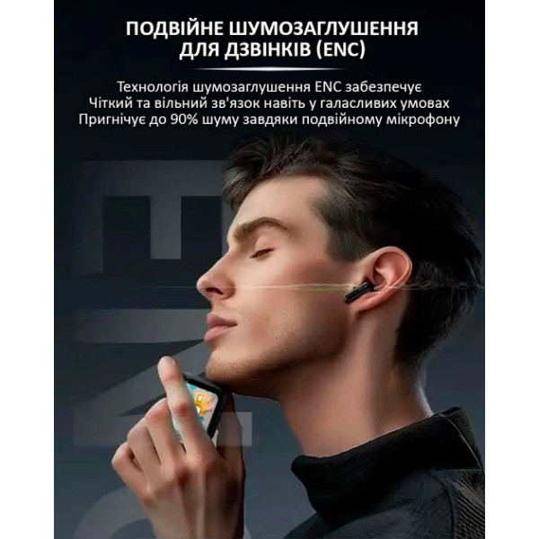 Беспроводные наушники LX-10 TWS с Bluetooth 5.4, LED-дисплеем, ANC и ENC, 320 мАч