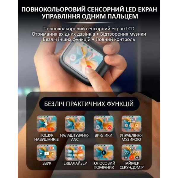 Беспроводные наушники LX-10 TWS с Bluetooth 5.4, LED-дисплеем, ANC и ENC, 320 мАч