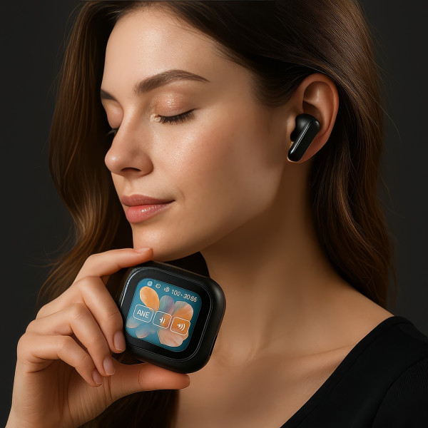 Беспроводные наушники LX-10 TWS с Bluetooth 5.4, LED-дисплеем, ANC и ENC, 320 мАч