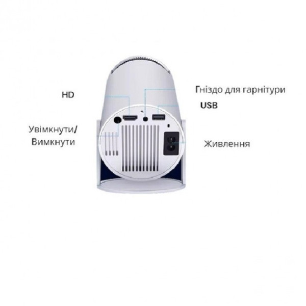 Смарт-проектор Android 11 с Wi-Fi и Bluetooth, портативный LED проектор 100", 1080p, HDMI, USB