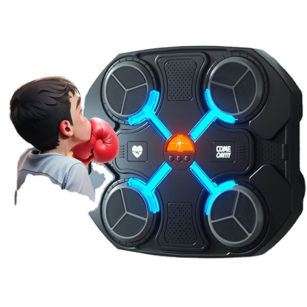 Тренажер боксерский музыкальный с Bluetooth и RGB-подсветкой 32х27 см Черный