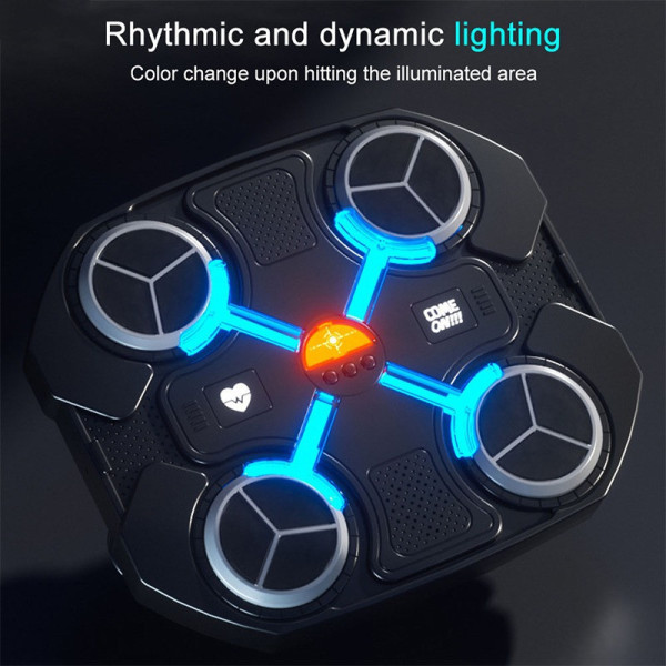 Тренажер боксерский музыкальный с Bluetooth и RGB-подсветкой 32х27 см Черный