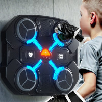 Тренажер боксерский музыкальный с Bluetooth и RGB-подсветкой 32х27 см Черный