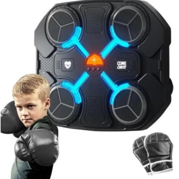 Тренажер боксерский музыкальный с Bluetooth и RGB-подсветкой 32х27 см Черный
