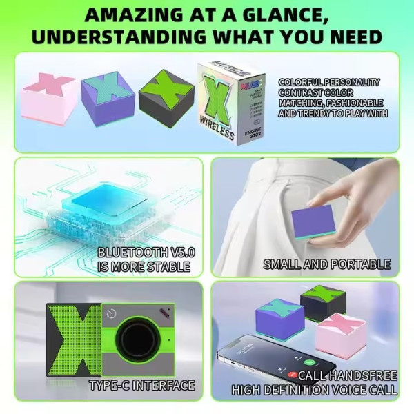 Беспроводная колонка X1 Bluetooth компактная портативная с чистым звуком и басами