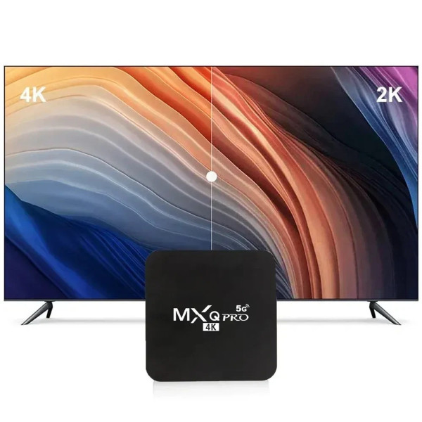 Смарт-ТВ приставка Android TV Box MXQ 4K Pro 5G  4/64 ГБ, Wi-Fi, 4K, пульт в комплекте