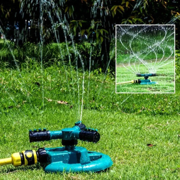 Умная система полива Lawn Sprinkler 360° автоматический разбрызгиватель для газона с регулировкой форсунок
