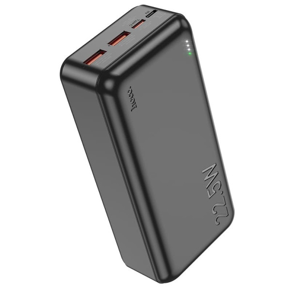 Повербанк Hoco J101B 30000mAh 22.5W с поддержкой QC 3.0 и PD быстрая зарядка 3 устройств одновременно