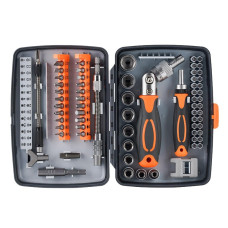 Набор отверток с трещоткой Torx RATCHET 68 в 1 в кейсе гибкий удлинитель, биты, головки, храповый механизм