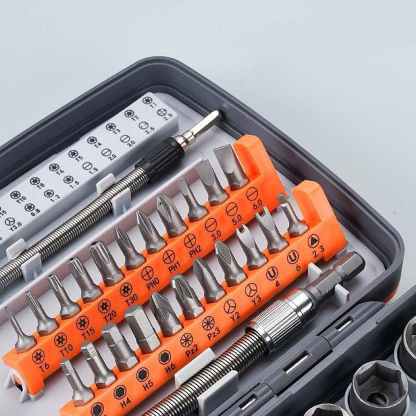 Набор отверток с трещоткой Torx RATCHET 68 в 1 в кейсе гибкий удлинитель, биты, головки, храповый механизм