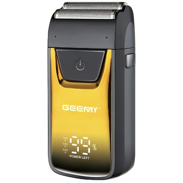 Электробритва Geemy GM-9012 аккумуляторная шейвер с дисплеем, для сухого бритья, сеточная система