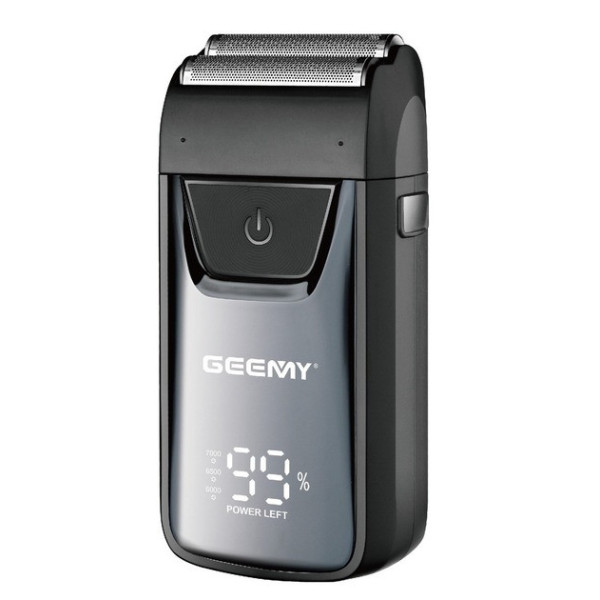 Электробритва Geemy GM-9012 аккумуляторная шейвер с дисплеем, для сухого бритья, сеточная система