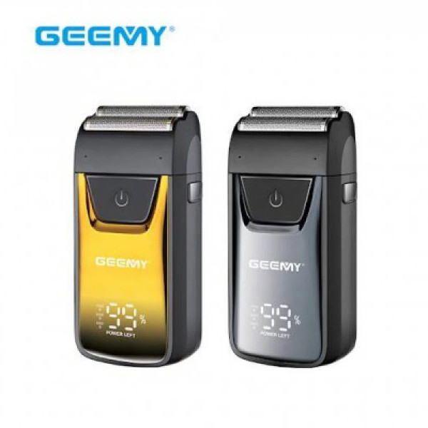 Электробритва Geemy GM-9012 аккумуляторная шейвер с дисплеем, для сухого бритья, сеточная система