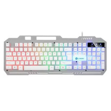 Игровая клавиатура K-25 проводная, мембранная, с RGB подсветкой, USB, мультимедийные клавиши