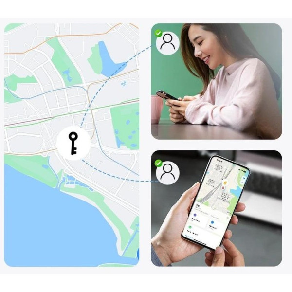 Умный брелок Remax RT-G2303 Global Tracker IOS, GPS, Find My, IPX5, iOS, белый