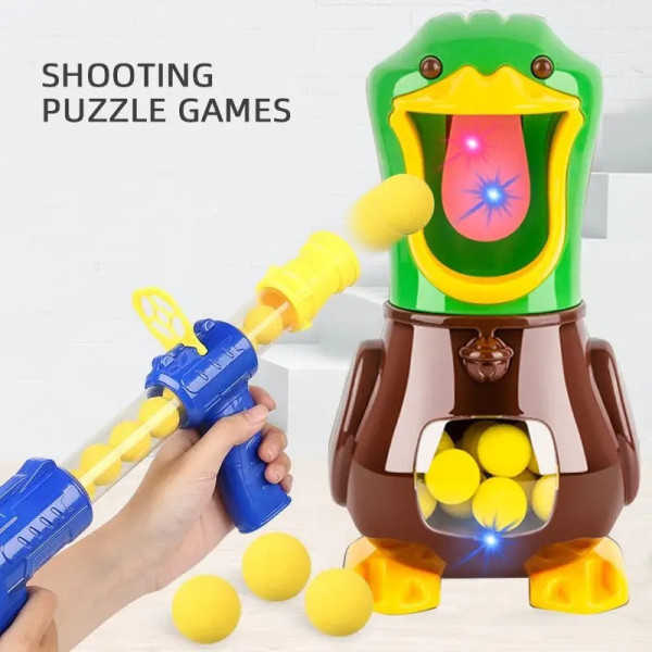 Игровой набор Стрельба по уткам Duck Shooting 200-1A / + 12 шариков, интерактивная мишень, счётчик по