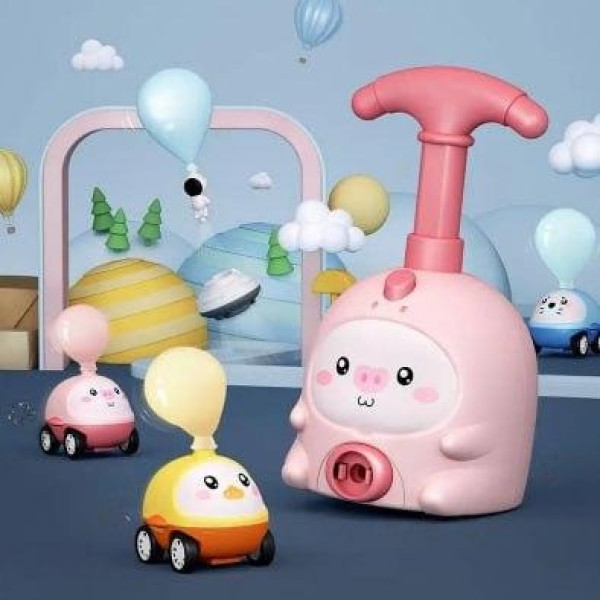 Аэромобиль с воздушными шариками Balloon Inertia Car D8811/ набор машинок с запуском на воздушных шарах