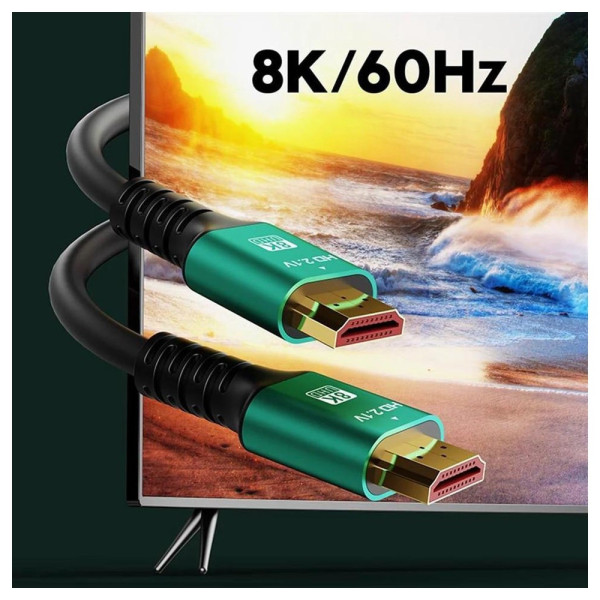 HDMI кабель HD2.1V Premium 8K 1.5 м, версия 2.1, 48 Гбит/с, eARC, 4K 120 Гц / 8K 60 Гц