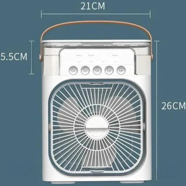 Портативный мини кондиционер-увлажнитель воздуха AIR COOLER FAN 4-в-1 с резервуаром 600 мл и подсветкой