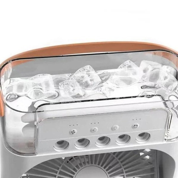 Портативный мини кондиционер-увлажнитель воздуха AIR COOLER FAN 4-в-1 с резервуаром 600 мл и подсветкой