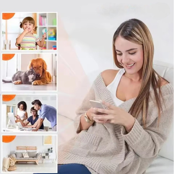 Камера Wi-Fi IP X5 с широкоугольным объективом 160°, ночным видением, детектором движения, черная
