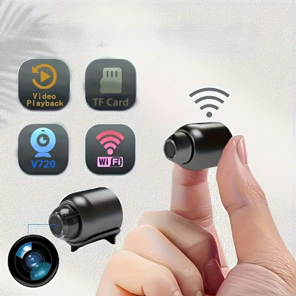 Камера Wi-Fi IPX5 с обзором 160°, ночным видением, детектором движения и удаленным доступом