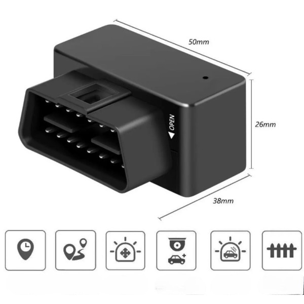 GPS-трекер G500M в разъём OBD2  автомобильный маячок с отслеживанием по GSM GPRS, вибросигнализация