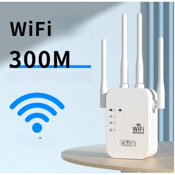 Wi-Fi репитер усилитель сигнала 2.4G, 300 Мбит/с, 4 антенны, ретранслятор, повторитель, режим AP, WPS, LAN