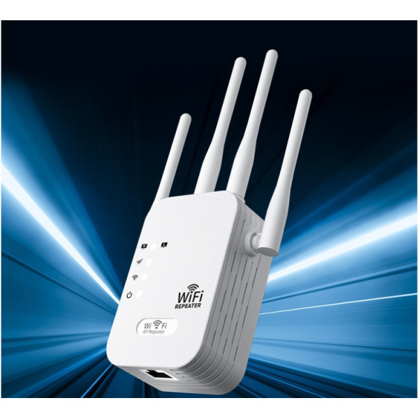 Wi-Fi репитер усилитель сигнала 2.4G, 300 Мбит/с, 4 антенны, ретранслятор, повторитель, режим AP, WPS, LAN
