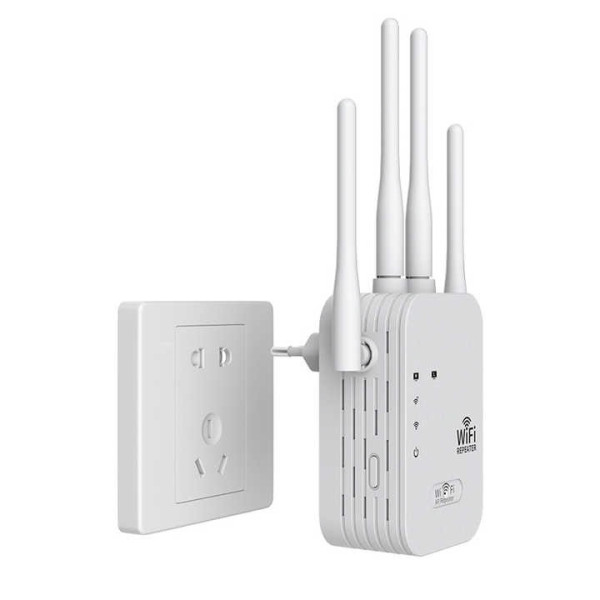 Wi-Fi репитер усилитель сигнала 2.4G, 300 Мбит/с, 4 антенны, ретранслятор, повторитель, режим AP, WPS, LAN