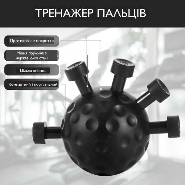 Эспандер костовый Zelart POWER WRIST для тренировки кистей и пальцев, 2 уровня нагрузки, силикон + металл