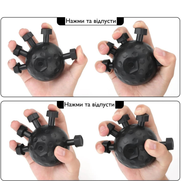 Эспандер костовый Zelart POWER WRIST для тренировки кистей и пальцев, 2 уровня нагрузки, силикон + металл