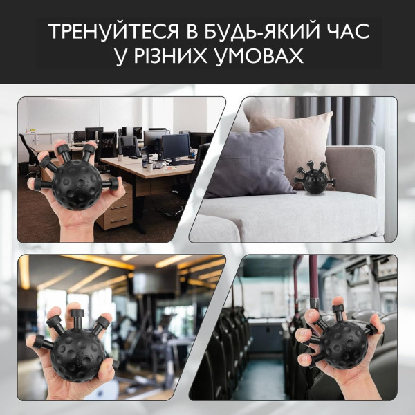 Эспандер костовый Zelart POWER WRIST для тренировки кистей и пальцев, 2 уровня нагрузки, силикон + металл