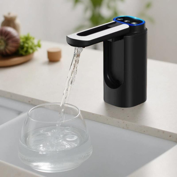 Электрическая помпа Water Pump с аккумулятором D18 1200 мАч USB зарядка, кнопка 600 мл для бутылей 19 л