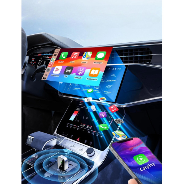 Беспроводной адаптер CarPlay/Android Auto для авто с USB Type-C, автоматическое подключение, Plug & Play