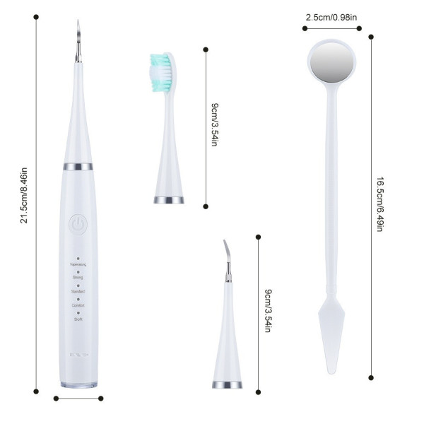 Ультразвуковая зубная щётка-скалер 2в1 Electric Sonic Dental Scaler с насадками и зеркалом,для удаления налета