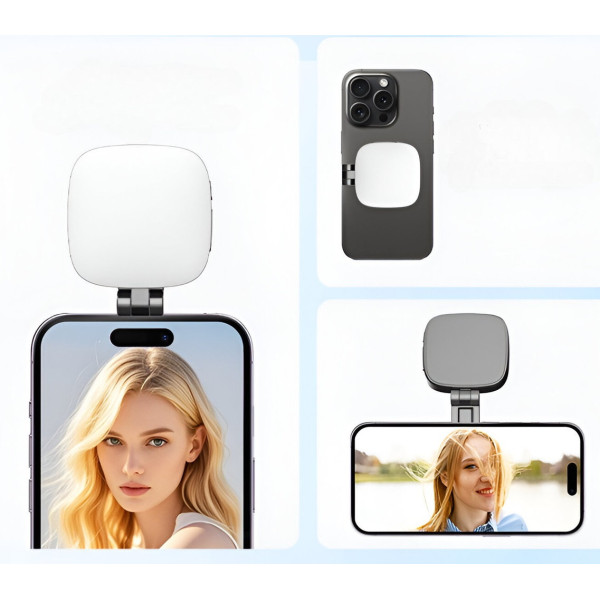 Селфи-подсветка F622 LED с магнитным держателем magsafe клипсой, 3 режима, аккумулятор 1000мАч, для телефона