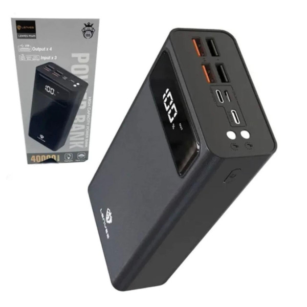 Внешний аккумулятор LENYES PX492 Power bank 40000 мАч с четырьмя USB портами