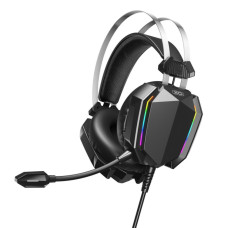 Игровая проводная гарнитура XO GE-07 Black с AUX и USB полноразмерная