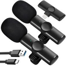 Петличный микрофон K11 Wireless Lavalier с адаптером Lightning черный
