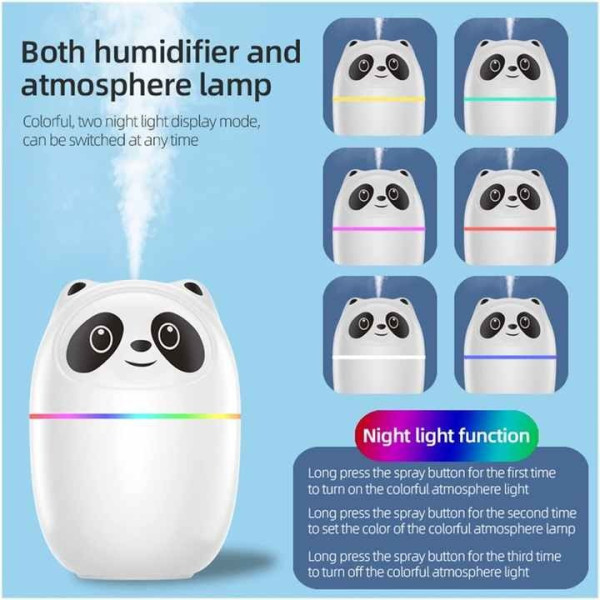 Детский ультразвуковой увлажнитель воздуха Panda Mist XS-168 с подсветкой белый