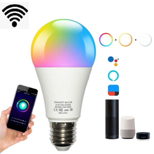 WiFi LED лампа Tuya с Bluetooth 9 Вт и 16 млн цветов
