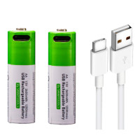 Комплект батареек AA USB Type-C 2 шт 1.5 В 2600 мВт