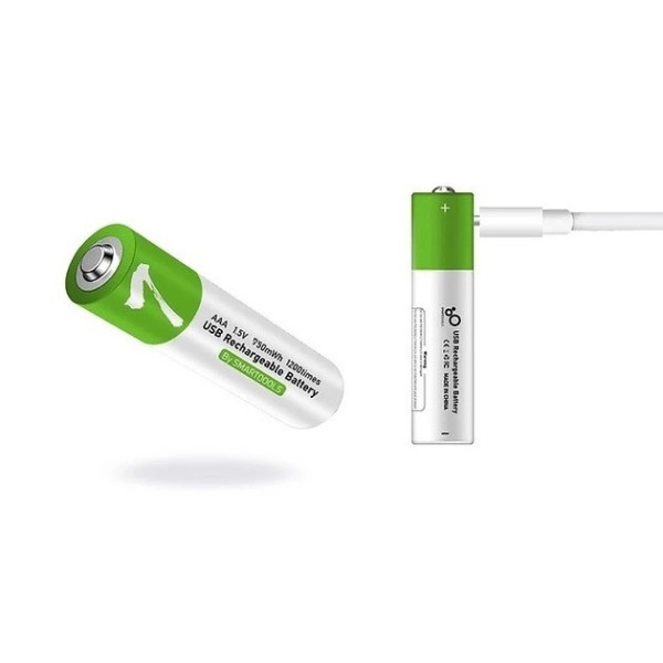 Батарейки AAA Smartools 2 шт с USB Type-C 1.5 В 750 мВт комплект